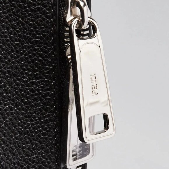 Fendi Black Grained Calfskin Leather Large Lui Bag 7VA667 - Picture 8 of 12